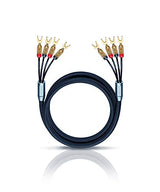 OEHLBACH XXL Fusion Four.4 450 - Juego de Cables biamplificadores para Altavoces (Blindados de Gama Alta, 2 x 4,5 m), Color Negro