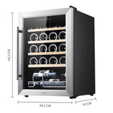 Cecotec Vinoteca - Nevera para Vinos - 24 Botellas Bolero GrandSommelier 2050 Inox Compressor. Temperatura ajustable de 5-18ºC, Alto rendimiento, Funcionamiento silencioso y sin Vibraciones