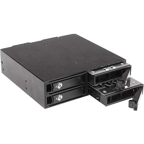 StarTech.com Backplane Rack Móvil de 4 Bahías para Unidades de Disco SATA/SAS de 2,5 Pulgadas - Intercambio en Caliente de SSDs o HDDs de 5 a 15mm - Compatible con SAS II y SATA III (SATSASBP425)