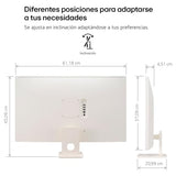 LG 27U511SA-W - Monitor MyView 27", Panel IPS, (1920 x 1080), 100Hz, 5ms (GtG), WebOS 23, sRGB 99%, Ajuste en Inclinación (Eje Horizontal), Blanco