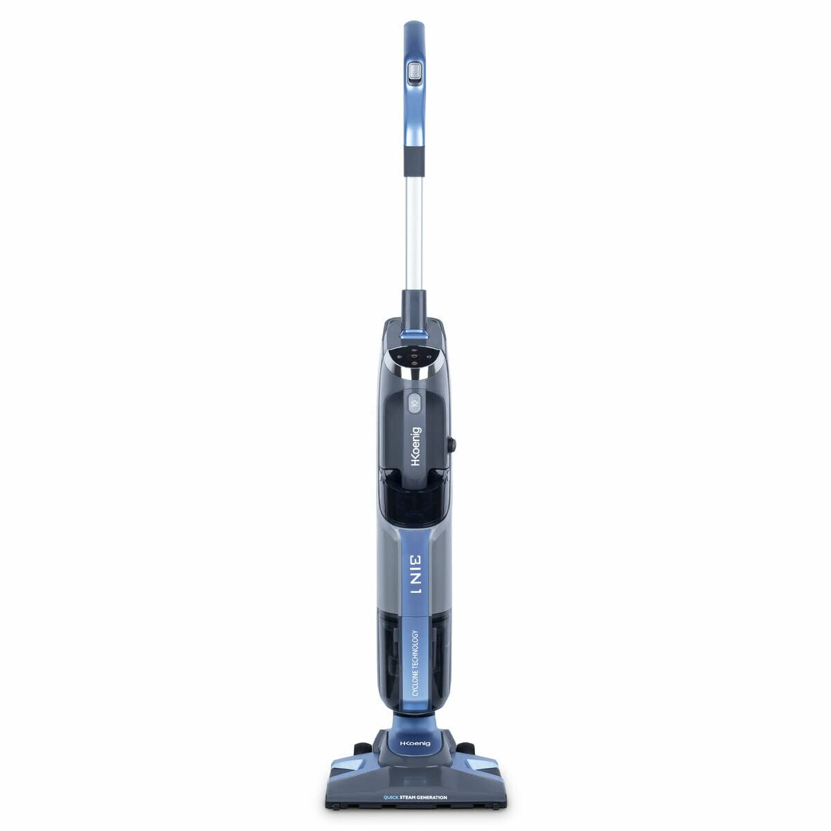 H.Koenig Aspirador de Vapor Multifunción 3 en 1 ARYA600, Mopa a Vapor, Potente, Presión de vapor 4 bar, Sin Bolsa, 3 niveles de vapor, Todos los suelos, Tecnología Ciclónica, 1800W