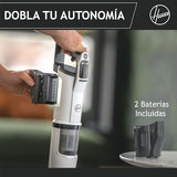 Hoover Aspiradora Escoba Sin Cable Potente con Corner Genie™ para Limpiar Todos los rincones, Cepillo Anti-Enredos, Luces LED, 2 Baterías [HFX]