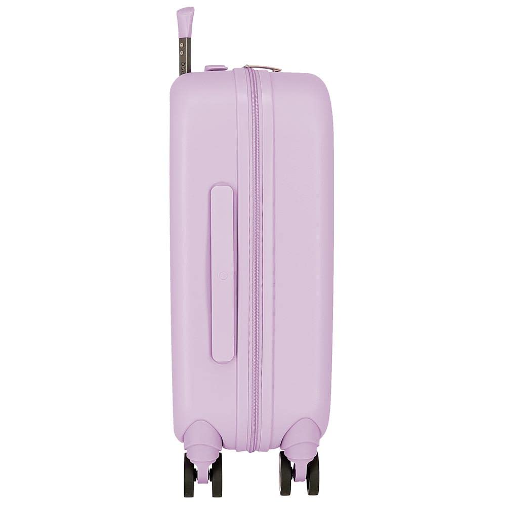 Enso Cute girl Maleta de cabina Morado 40x55x20 cms Rígida ABS Cierre TSA integrado 37L 3,22 kgs 4 Ruedas dobles Equipaje de Mano