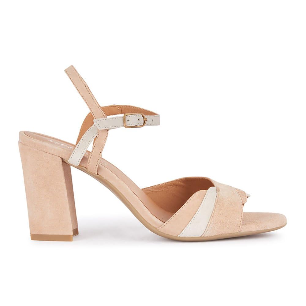 Geox Sandalias D New ERAKLIA 80 D con tacón, color nude, talla 37 EU, color carne, 37 EU