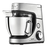 Krups Robot de cocina Master Perfect Gourmet KA631D, 1100 W, 8 velocidades, cuenco de acero inoxidable de 4,6 L, 5 accesorios: juego de hornear, cuenco flexible, acero inoxidable cepillado