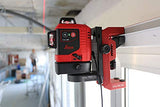 Leica Lino L6R: Nivel láser de línea de 3x360 grados con batería Li-Ion, cargador, adaptador magnético innovador y soporte para pared en una carcasa (láser rojo, alcance de trabajo: 25 m)