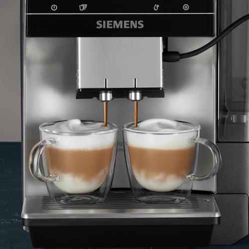 SIEMENS - Cafetera superautomática, EQ700, iSelect Display, coffeeWorld, con preparación en frío y preparación lenta, espumador de leche, Home Connect, gris, TP715R01