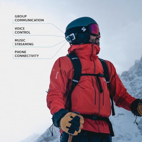 Sistema de comunicación para Casco PACKTALK Outdoor, Ideal para esquí, Snowboard y Ciclismo (Negro, Paquete de Cuatro)