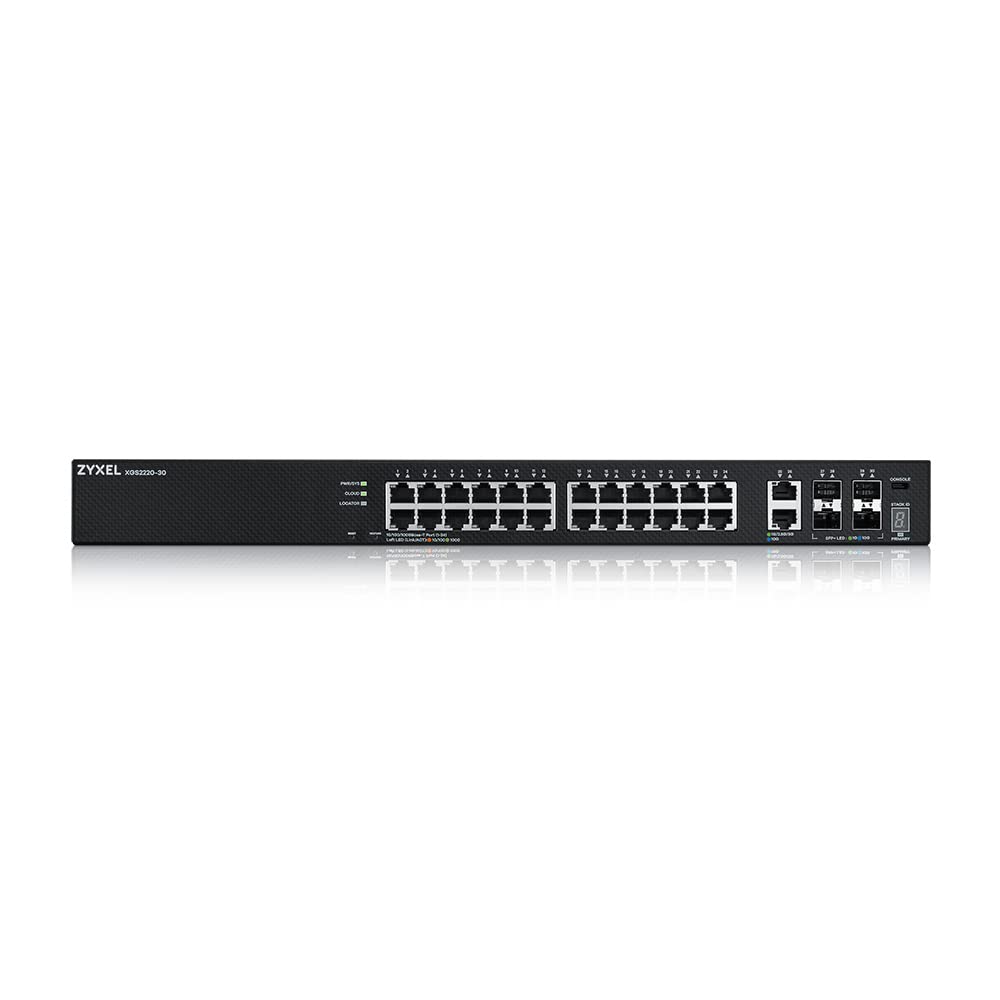 Zyxel 24-Port GbE L3 Access Switch with 6 10G Uplink (XGS2220-30)