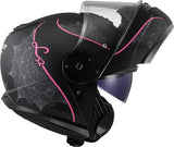 LS2, Casco modular moto STROBE II LUX negro rosa, S
