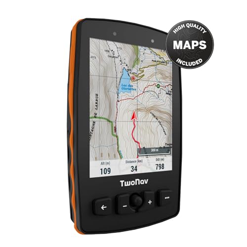 TwoNav Aventura 2 Plus + Mapa de Francia IGN Topo Completo, GPS de Caminata, Pantalla Ancha de 3,7 Pulgadas, Botones y Joystick para Alpinismo, Trekking o Senderismo con Tarjetas Incluidas. Color