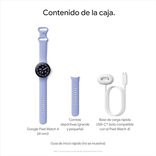 Google Pixel Watch 4 (41 mm) - Smartwatch Android con Seguimiento de la el Estado físico, y la Ayuda de Gemini - Caja de Aluminio en Oro Champagne - Correa Deportiva en Verde Lima - LTE
