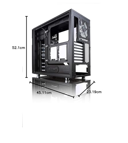 Fractal Design Define R5 , Mid Tower Computer Case , ATX , Optimized For High Airflow and Silent , 2X Fractal Design Dynamic GP,14 140mm Silent Fans Included , Water,Cooling Ready , Black