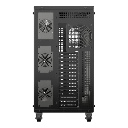 UNYKAch Caja E-ATX Workstation AI Pro 1500 Capaz de Albergar Placas Base con Doble CPU y Dos Fuentes de Alimentación. Admite hasta 4 Tarjetas gráficas y Espacio para 17 Discos Duros