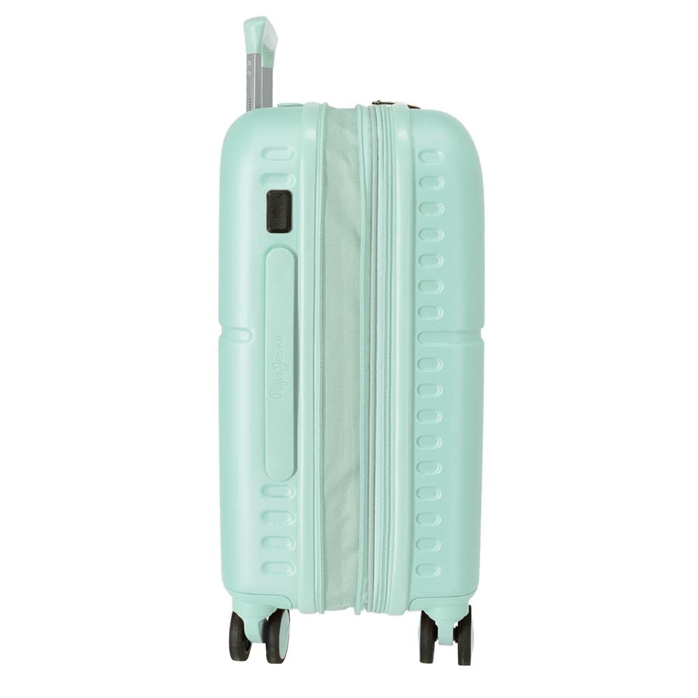 Pepe Jeans Chest Maleta de cabina azul 40x55x20 cms Rígida ABS Cierre TSA integrado 37L 2,74 kgs 5 Ruedas dobles Equipaje de Mano