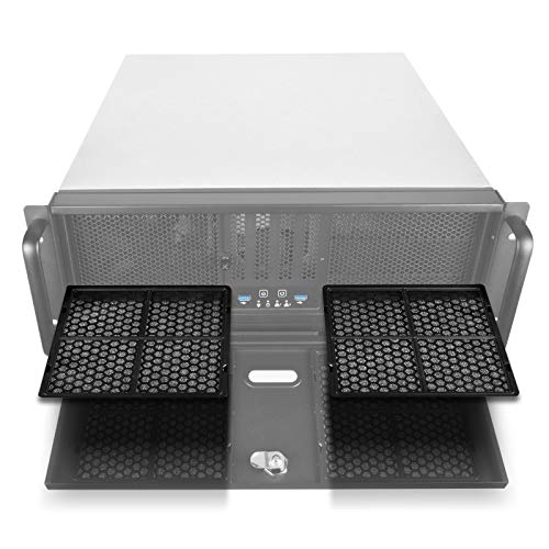 Silverstone SST-RM400 - Chasis para Servidor de Montaje en Rack de 4U, admite hasta SSI-CEB mainboard y ATX (PS2) / Mini PSU redundante