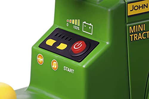 Peg Perego John Deere Mini Tractor - Tractor Eléctrico Montable 6V para Niños Desde 1 Año con Batería Recargable, Luces LED, Claxon, Sonidos y Melodías