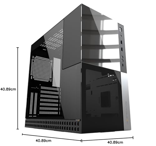 Geometric Future M4 Caliburn Mid/Mini Tower, Caja para Juegos E-ATX/ATX, Vidrio/Acero de 1,2 mm, Tipo C, Montaje Vertical para GPU, GEO-M4-CAL