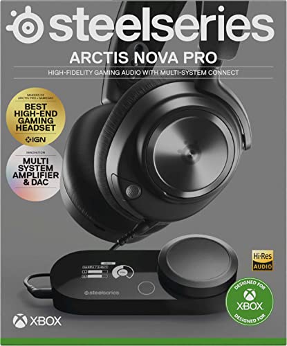 SteelSeries Arctis Nova Pro - Cascos Xbox Con Cable - Audio alta res - Audio espacio 360° - GameDAC Gen 2 - Micro ClearCast Gen 2 - Xbox, PC, PS5, PS4, Switch 2