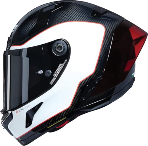 NOLAN Casco X-804 RS ASSO DI PICCHE 343 XXS, Carbono/Blanco/Rojo, Carbono/Blanco/Rojo