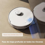 MOVA P50 Pro Ultra Robot Aspirador y Fregasuelos, 19000 Pa, Limpieza de Rincón a Bordes, Autolimpieza de Tabla de Lavado y Mopas a 75 Grados C, Vaciado Automático, Evasión de Obstáculos
