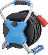 as - Schwabe XPERTS enrollacables CEE de 30 m H07RN-F 5G2,5-2 tomas de tierra de 230 V, 1 toma CEE de 5 polos, 400 V 16 A - con tapa abatible - para uso en exteriores - IP44, 23653