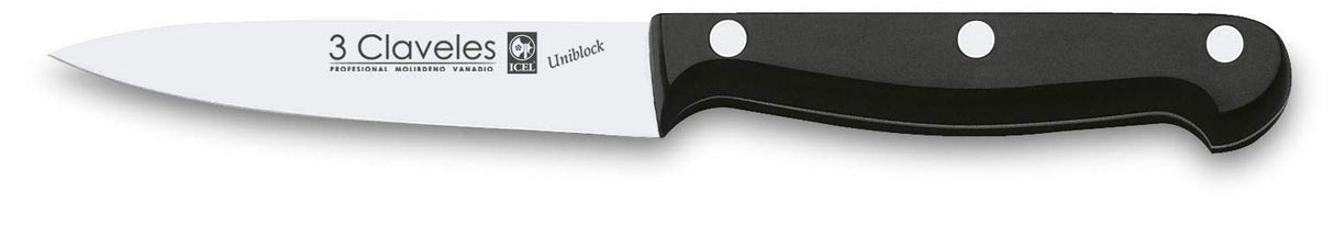 3 Claveles Juego, 5 Cuchillos + Chaira + Estuche de Transporte, Línea Uniblock, Acero Inoxidable, Negro, 0 cm