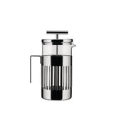 Alessi 9094/8 - Cafetera de Design a Filtro-Presión o Para Infusiones en Acero Inoxidable 18/10 Brillante y Vidrio Resistente al Calor, 8 Tazas