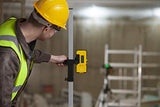 Stanley FatMax - Receptor láser giratorio para láser verde, gran alcance de trabajo: diámetro 600 m, radio 300 m, 2 niveles de precisión, ventana receptora extragrande, color negro y amarillo