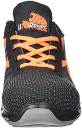 U-Power - Baskets de sécurité basses anti abrasion et hydrofuges KINDLE - Environnements humides - S3 CI SRC 44 Noir / Orange