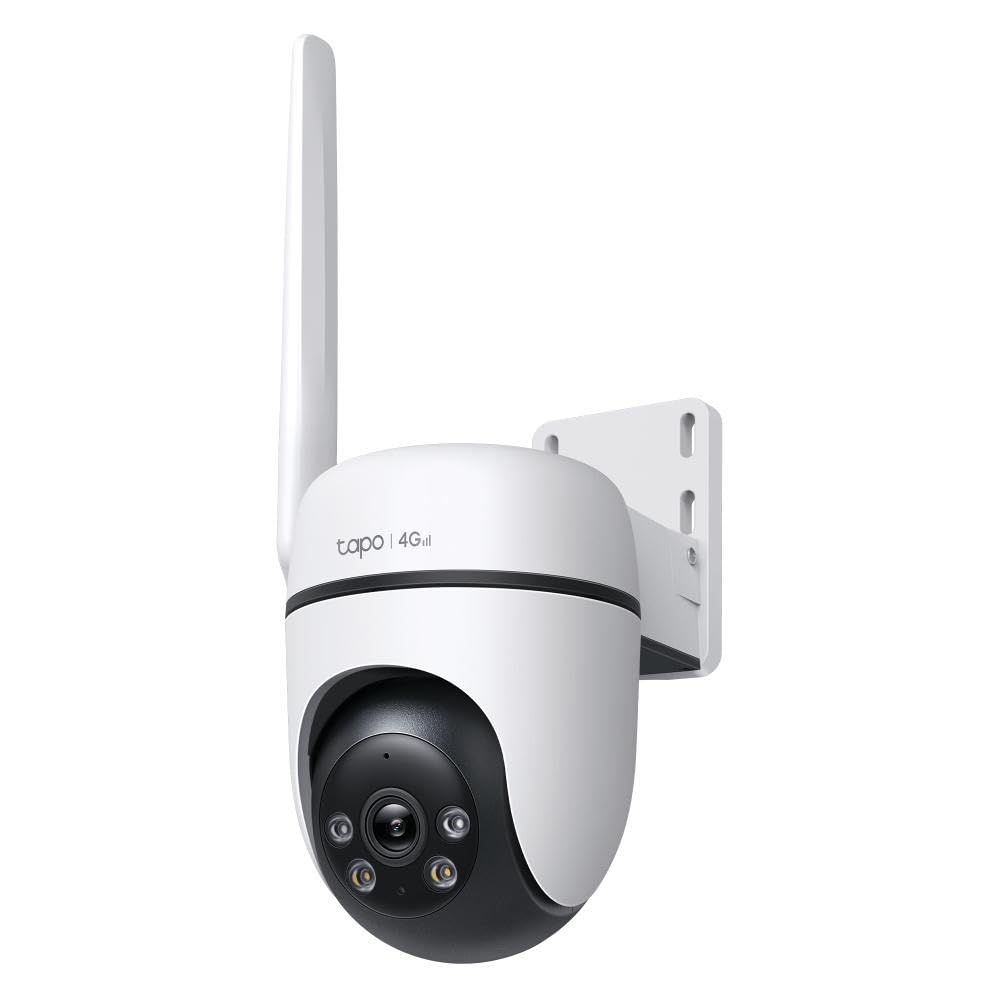 TP-Link Tapo - Resolución de 1080p, Seguimiento de Movimiento de 360° al Aire Libre, cámara 4G LTE | Detección de Cruce de Humano, Mascotas, vehículos y líneas | Visión Nocturna a Color Starlight |