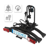 FISCHER Portabicicletas RoadLine Black para Embrague, portabicicletas para Coche, premontado, bloqueable, hasta 60 kg, Color Negro