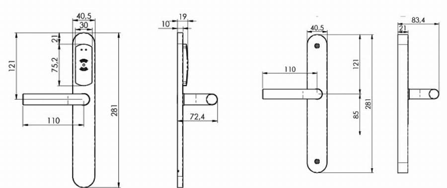 SNAC17SL1S007VI Smartair Stand alone IClass JPM – Cuadrado 7 entre ejes 70 mm