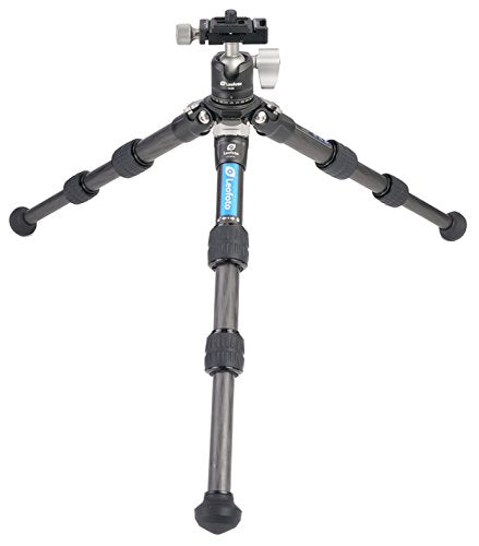 Leofoto - Ranger - Trípode de Carbono con rótula - Patas Ajustables en 3 ángulos - Ideal para fotografía Macro - LS-223C+LH-25 Negro
