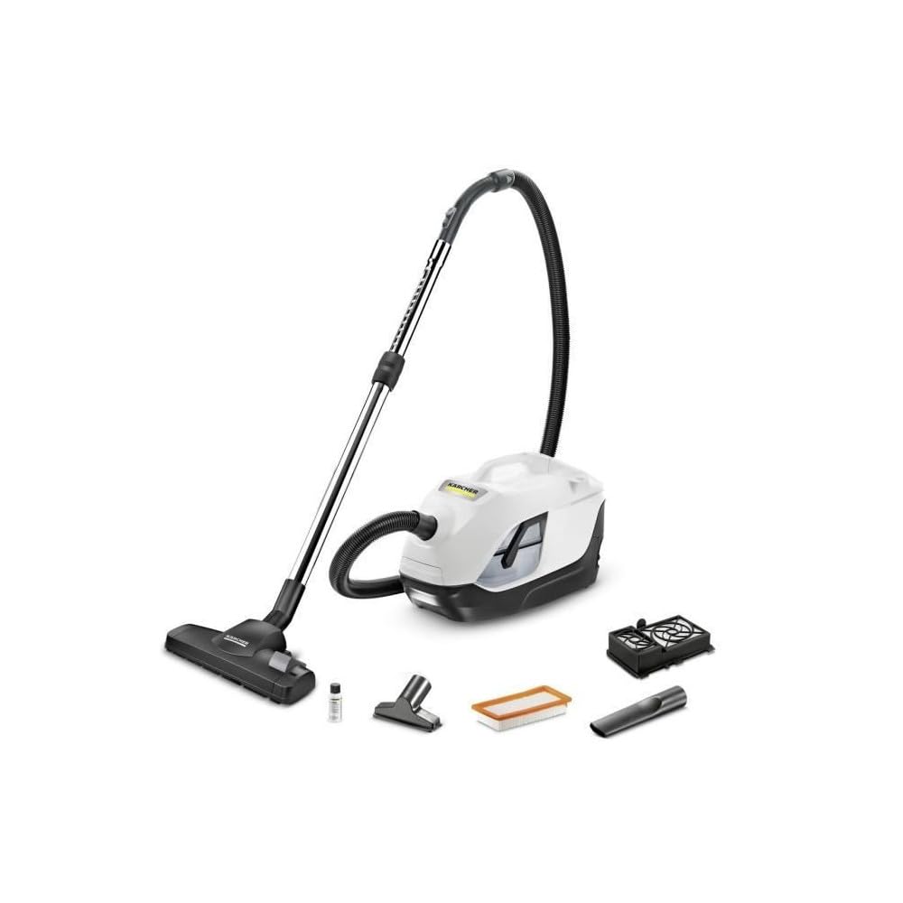 Kärcher Aspiradora DS 6 con Filtro de Agua, Capacidad de Absorción: 650 W, Radio de Acción: 10,2 m, Peso: 7,5 kg, Filtro HEPA 13, Boquilla para Suelos Conmutable, Boquilla para Ranuras y Tapicerías