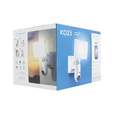 KOZII, Proyector de Pared Conectado con cámara integrada, Detector de Movimiento, 2200 lúmenes, Blanco frío, Ideal para Seguridad Exterior, fácil de Instalar, Compatible con Aplicaciones Smart Home