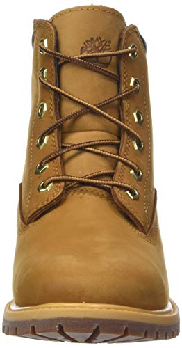 Timberland Waterville 6-Inch Basic Waterproof, Botas Chukka Mujer, Amarillo Wheat Nubuck, 37.5 EU