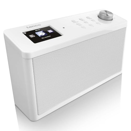 Lenco KCR-2014 - Radio (Internet, Digital, FM, PLL, 4W, 6,1 cm (2.4"), 23,7 cm) Color blanco