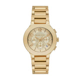 Michael Kors Reloj Gramercy para Mujer, Movimiento cronógrafo de Cuarzo con Correa de Acero Inoxidable, 40 mm, Tono Oro