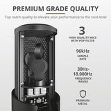 Trust Gaming GXT 258 Fyru Micrófono Gaming USB 4 en 1, Micro con Luces LED, 4 Patrones de Grabación, Micrófono PC para Podcasts, Vlogs, Streaming, Youtube, Twitch, PS4, PS5 - Negro