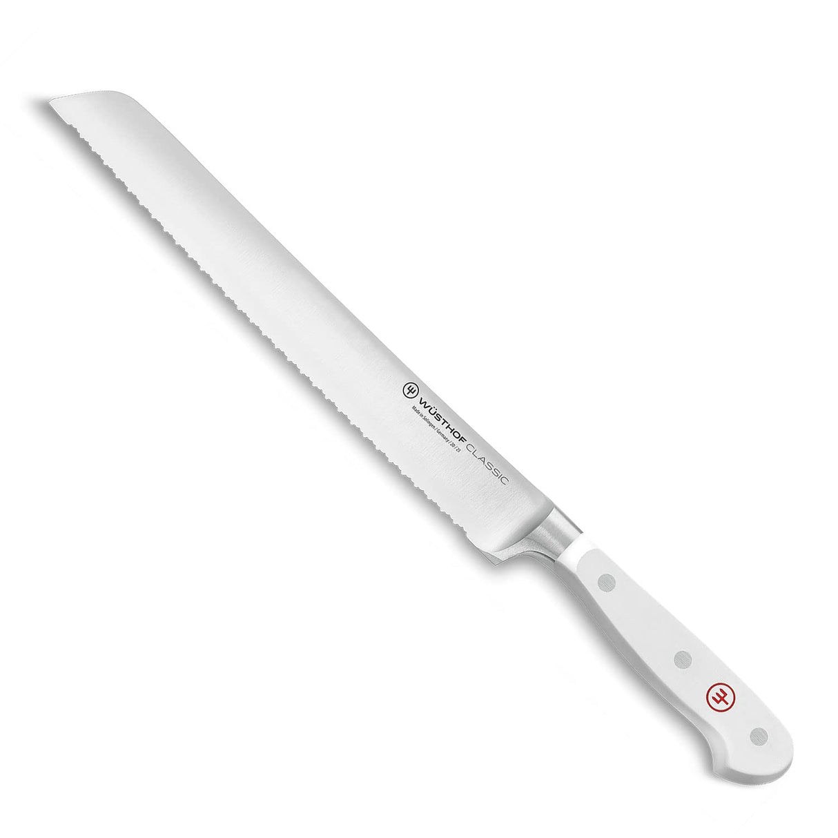 WÜSTHOF Classic cuchillo pan con doble dentado de precisión 23 cm, blanco