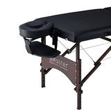 Master Massage Cama portátil Argo de 71 cm, patas de madera de nogal, bolsa de transporte, camilla de masaje, para cosméticos, terapia, cama de tratamiento, tatuaje, cama plegable, madera ultraligera,