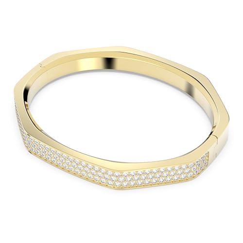 Swarovski Pulsera Dextera, Forma Octogonal, Bañada en Oro, con Cristales, talla M, de la Colección Dextera de Swarovski