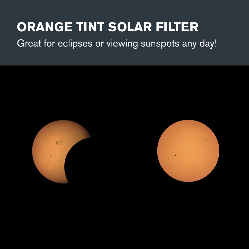 Celestron 94244 EclipSmart Solar Eclipse Filtro para telescopio – Cumple con la Norma ISO 12312-2, acople Seguro con película con protección Solar, para telescopios Schmidt-Cassegrain de 8”, Negro