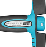 Hazet Destornillador dinamométrico 6005CT-100, 1/4 con mango en cruz, 4-10 Nm, 6% de precisión, 198 mm de longitud, reversible derecha/izquierda, mecanismo de rueda libre, ergonómico