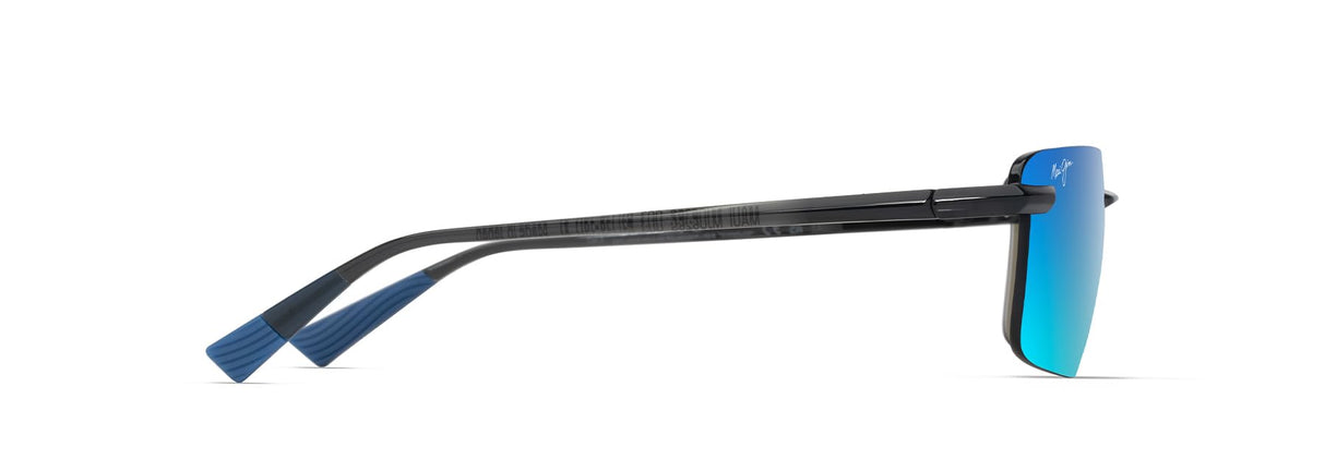 Maui Jim Laulima Gafas, Shiny Trans Dark Grey, 61-14-140 Unisex Adulto