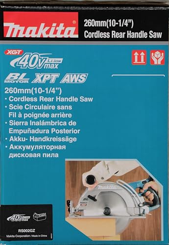 Makita RS002GZ Cordless Circular Saw 260mm 40VMAX XGT (sin batería, sin cargador)