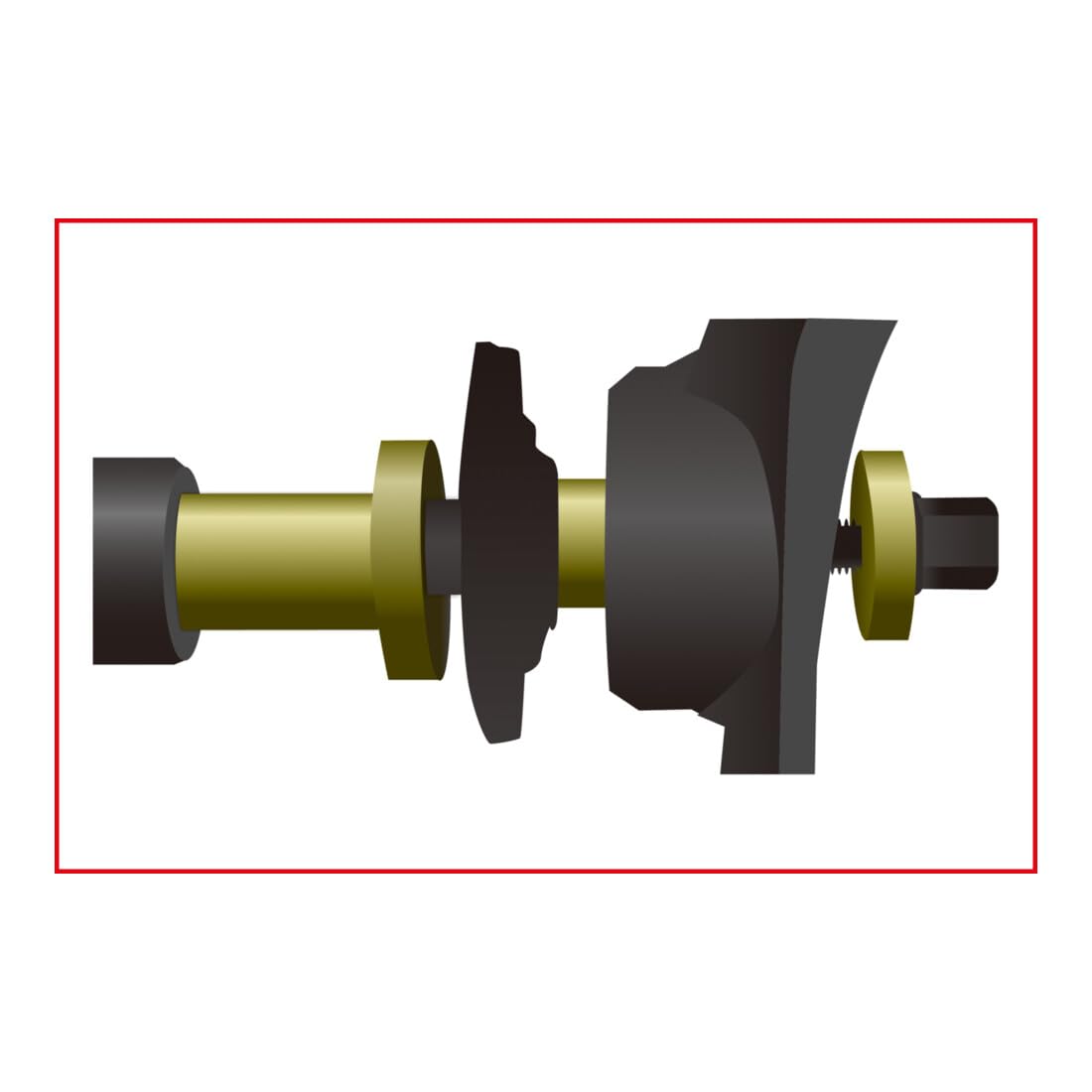 KS Tools 440.0105 Juego de rodamiento de rueda para Volkswagen / Audi / Porsche, 10 pzs