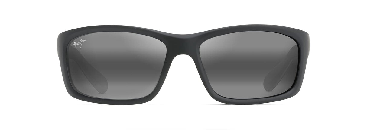 Maui Jim Kanaio Coast Gafas, Matte Soft Black/White/Blue, 61-16-130 Unisex Adulto