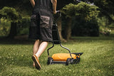 Fiskars Cortacésped StaySharp Max, Cortacésped con sistema de corte sin contacto, Ancho de corte: 46 cm, Negro/Naranja/Plata, 1000591